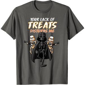 imageStar Wars Darth Vader Skeleton Halloween TShirtAsphalt Grey