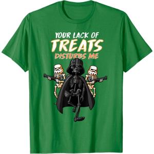 imageStar Wars Darth Vader Skeleton Halloween TShirtKelly Green