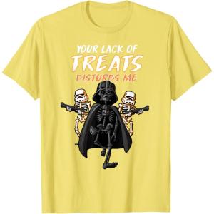 imageStar Wars Darth Vader Skeleton Halloween TShirtLemon Yellow