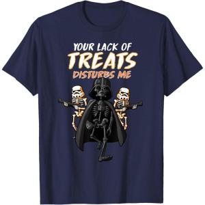imageStar Wars Darth Vader Skeleton Halloween TShirtNavy Blue