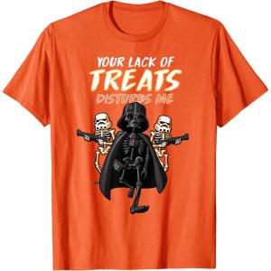 imageStar Wars Darth Vader Skeleton Halloween TShirtOrange