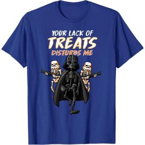 imageStar Wars Darth Vader Skeleton Halloween TShirtRoyal Blue