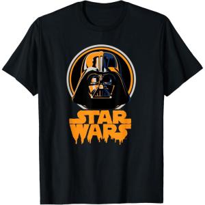 imageStar Wars Darth Vader Spooky Dripping Logo Halloween TShirtBlack