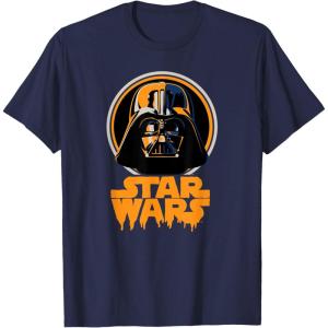 imageStar Wars Darth Vader Spooky Dripping Logo Halloween TShirtNavy Blue