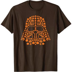 imageStar Wars Halloween Darth Vader JackoLantern Pumpkins TShirtBrown