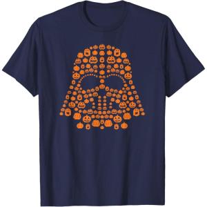 imageStar Wars Halloween Darth Vader JackoLantern Pumpkins TShirtNavy Blue