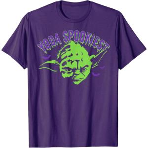 imageStar Wars Halloween Green Yoda Spookiest TShirtPurple