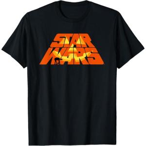 imageStar Wars Halloween JackoLantern and ATAT Logo TShirtBlack