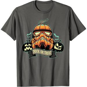 imageStar Wars Halloween Stormtrooper JackoLantern Pumpkin TShirtAsphalt Grey