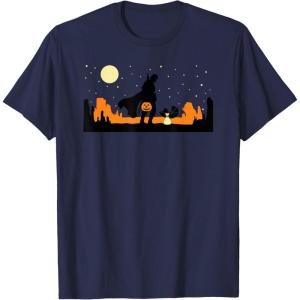 imageStar Wars The Mandalorian Halloween Candy Hunters Silhouette TShirtNavy Blue