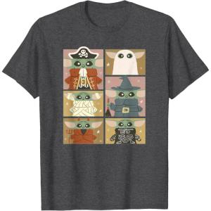 imageStar Wars The Mandalorian Halloween Grogu Costumes Box Up TShirtDark Heather Grey