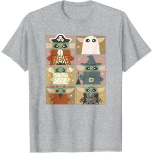 imageStar Wars The Mandalorian Halloween Grogu Costumes Box Up TShirtHeather Grey
