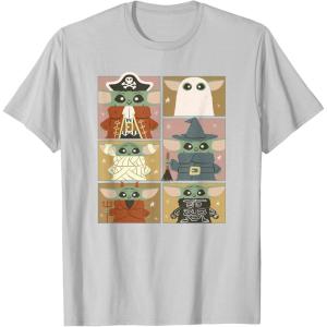 imageStar Wars The Mandalorian Halloween Grogu Costumes Box Up TShirtSilver Grey