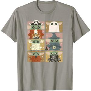 imageStar Wars The Mandalorian Halloween Grogu Costumes Box Up TShirtSlate Grey