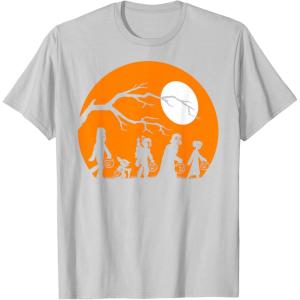imageStar Wars Trick Or Treat Halloween Silhouette TShirtSilver Grey