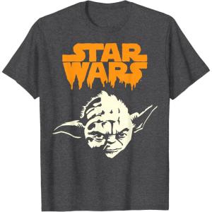 imageStar Wars Yoda Dripping Ooze Logo Halloween TShirtDark Heather Grey