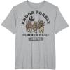 imageStar Wars Endor Forest Summer Camp Group Shot Faded Portrait TShirtHeather Grey