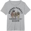 imageStar Wars Endor Forest Summer Camp Group Shot Faded Portrait TShirtHeather Grey