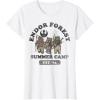 imageStar Wars Endor Forest Summer Camp Group Shot Faded Portrait TShirtWhite
