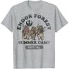 imageStar Wars Endor Forest Summer Camp Group Shot Faded Portrait TShirtHeather Grey