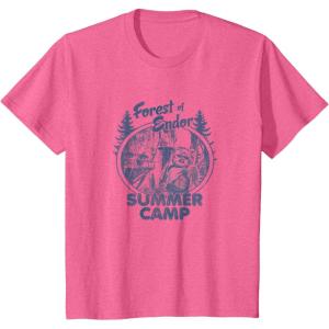 imageKids Star Wars Classic Forest Of Endor Summer Camp Vintage Ewok TShirtPink Heather