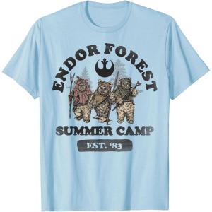 imageStar Wars Endor Forest Summer Camp Graphic TShirt Z1 TShirtBaby Blue