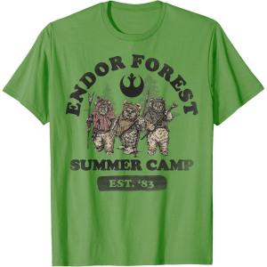 imageStar Wars Endor Forest Summer Camp Graphic TShirt Z1 TShirtGrass Green