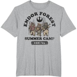imageStar Wars Endor Forest Summer Camp Graphic TShirt Z1 TShirtHeather Grey