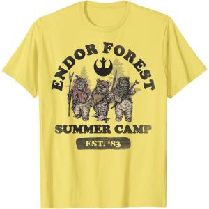 imageStar Wars Endor Forest Summer Camp Graphic TShirt Z1 TShirtLemon Yellow
