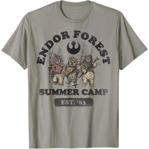 imageStar Wars Endor Forest Summer Camp Graphic TShirt Z1 TShirtSlate Grey