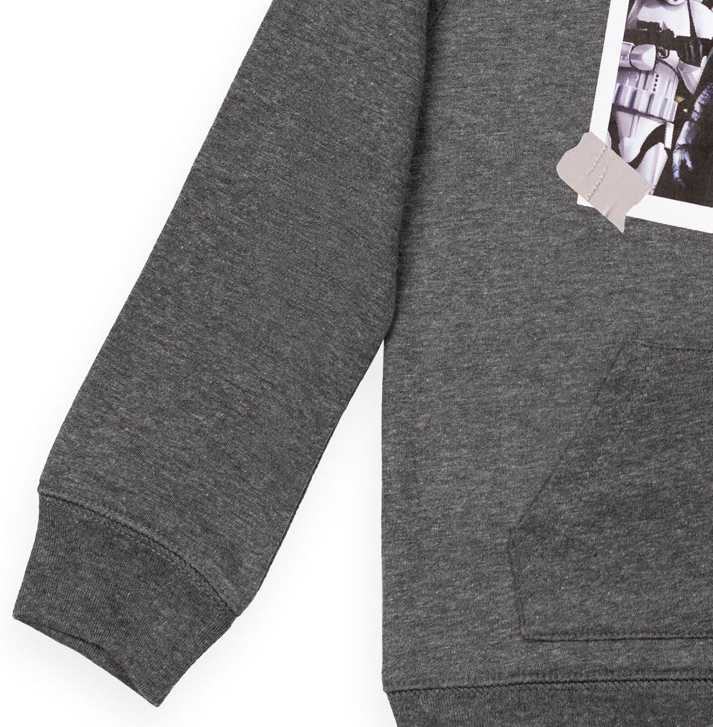 imageSTAR WARS R2D2 Stormtrooper Darth Vader Fleece Hoodie Toddler to Big KidGrey