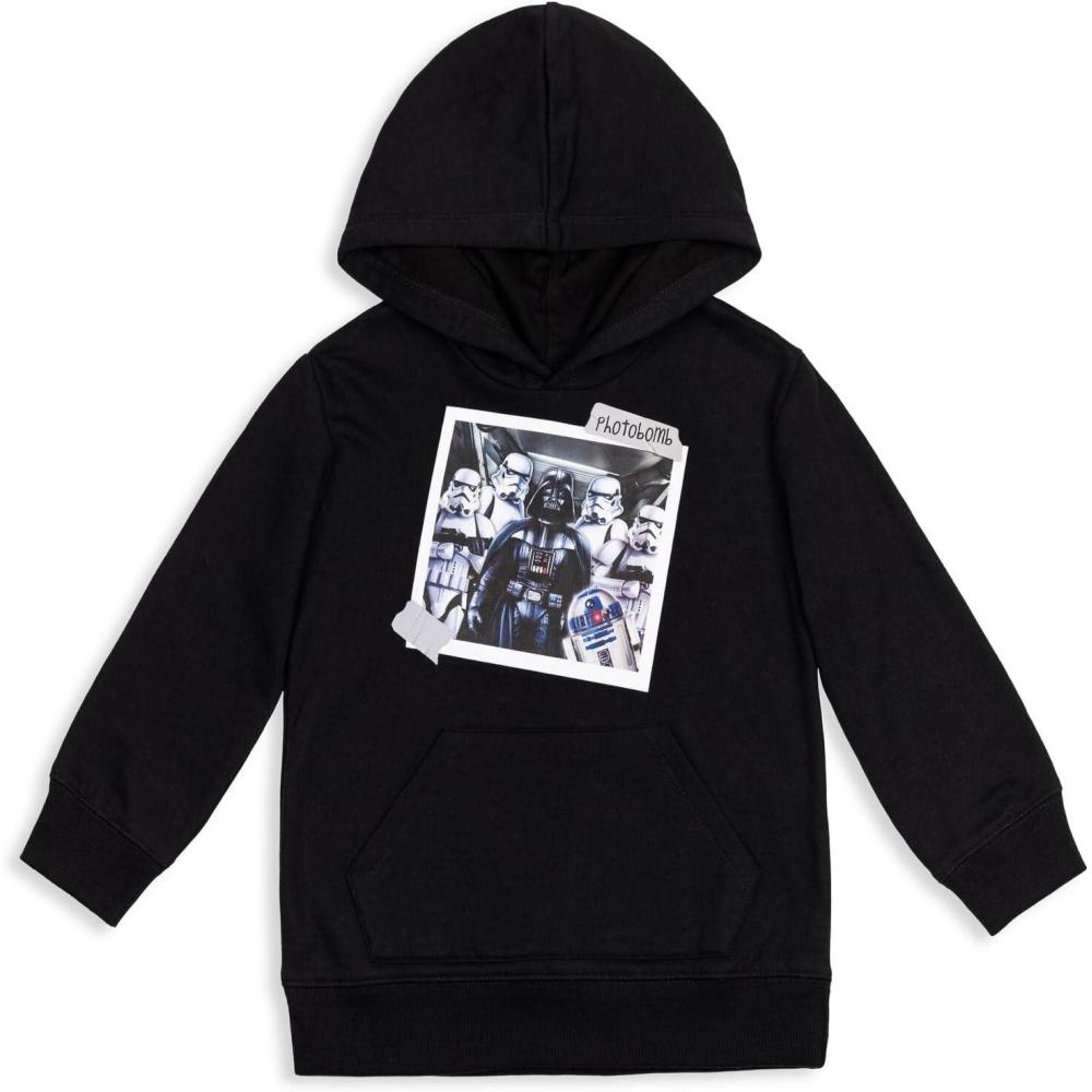 imageSTAR WARS R2D2 Stormtrooper Darth Vader Fleece Hoodie Toddler to Big KidBlack