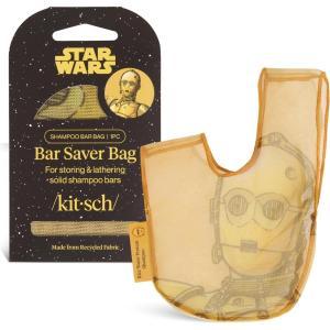 imageKitsch x Star Wars Stormtrooper Soap Saver Bag  Patented Mesh Bag Soap Holder for Body Wash Bar  Extends Use ampamp Prevents Soggy Mess  Recycled Mesh Beauty Pouch EcoFriendlyC3po