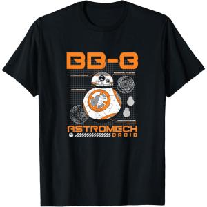 imageStar Wars  The Force Awakens BB8 Schematic TShirtBlack