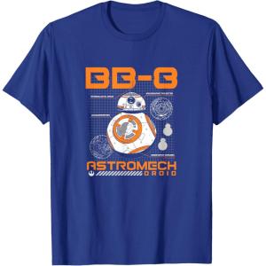 imageStar Wars  The Force Awakens BB8 Schematic TShirtRoyal Blue