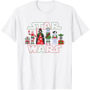 imageStar Wars Holiday Galactically Festive Christmas Logo TShirtWhite