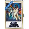 imageTrends International Star Wars A New Hope  One Sheet No Billing Block Wall Poster 34L x 224W Premium Unframed VersionGold Framed Version