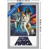 imageTrends International Star Wars A New Hope  One Sheet No Billing Block Wall Poster 34L x 224W Premium Unframed VersionGray Framed Version