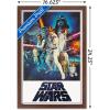 imageTrends International Star Wars A New Hope  One Sheet No Billing Block Wall Poster 34L x 224W Premium Unframed VersionMahogany Framed Version