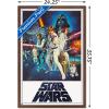 imageTrends International Star Wars A New Hope  One Sheet No Billing Block Wall Poster 34L x 224W Premium Unframed VersionMahogany Framed Version