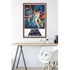 imageTrends International Star Wars A New Hope  One Sheet No Billing Block Wall Poster 34L x 224W Premium Unframed VersionMahogany Framed Version