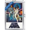 imageTrends International Star Wars A New Hope  One Sheet No Billing Block Wall Poster 34L x 224W Premium Unframed VersionSilver Framed Version