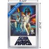 imageTrends International Star Wars A New Hope  One Sheet No Billing Block Wall Poster 34L x 224W Premium Unframed VersionSilver Framed Version