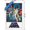 imageTrends International Star Wars A New Hope  One Sheet No Billing Block Wall Poster 34L x 224W Premium Unframed VersionWhite Framed Version