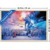 imageTrends International Star Wars Saga  Galaxy Wall Poster 34L x 224W Premium Unframed VersionBlonde Framed Version