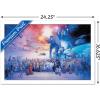 imageTrends International Star Wars Saga  Galaxy Wall Poster 34L x 224W Premium Unframed VersionWhite Framed Version