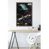 imageTrends International Star Wars Saga  Space Battle Wall Poster 22375quot x 34quot Premium Unframed VersionBarnwood Framed Version