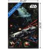 imageTrends International Star Wars Saga  Space Battle Wall Poster 22375quot x 34quot Premium Unframed VersionBlack Framed Version