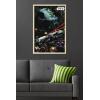 imageTrends International Star Wars Saga  Space Battle Wall Poster 22375quot x 34quot Premium Unframed VersionBlonde Framed Version