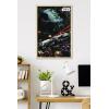 imageTrends International Star Wars Saga  Space Battle Wall Poster 22375quot x 34quot Premium Unframed VersionBlonde Framed Version